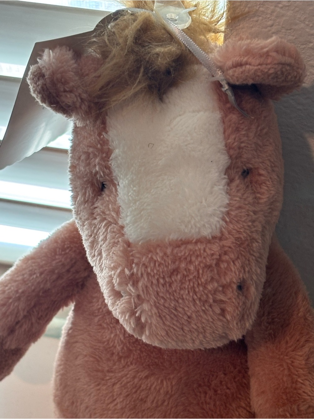 cloud island Plush Brown Horse with White Face Patch - Picture 2 of 6